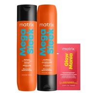 Matrix Mega Sleek Smoothing Shampoo pre drsné vlasy, SET kondicionérov