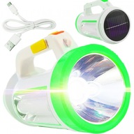 LED SLNEČNÁ LAMPA USB POWERBANK zelená