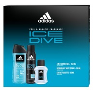 ADIDAS Ice Dive darčeková sada (toaletná voda 50 ml + dezodorant v spreji 150