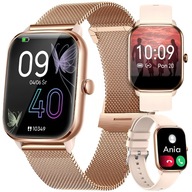 SMARTWATCH DÁMSKE HODINKY POĽSKÉ MENU VOLANIA SMS + 2 REMIENKY SMART HODINiek