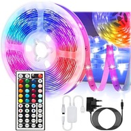 LED PÁS 5050 FAREBNÉ RGB OSVETLENIE 5m + DIAĽKOVÉ OVLÁDANIE