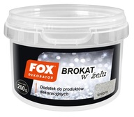 FOX DEKORATOR GLITTER NA SADROVÝ FARBA GÉL LAK STRIEBORNÝ 200 G