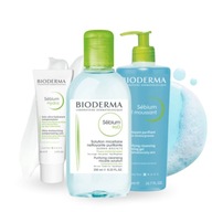 Bioderma Sebium SET na starostlivosť o suchú pleť, gél, tekutina a krém