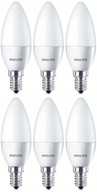 6x LED ŽIAROVKA 7W NW 4000K E14 SVIEČKA PHILIPS