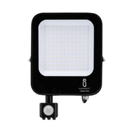 LED reflektor 100W halogénový IP65 4000K čierny PIR