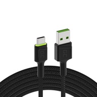 GREEN CELL CABLE RAY QC 3.0 USB-C LED 2m