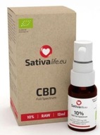 Sativa Life CBD Oil 10% RAW 12 ml plné spektrum