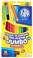 Trojuholníkové pastelky JUMBO Astra 12 farieb