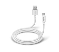 Kábel SBS USB - USB typ C 1 meter Biely