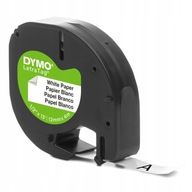 DYMO LetraTag 12mm 4m biely papier S0721510