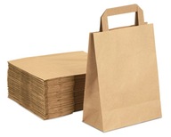 EKO papierové tašky 18x9x23 cm hnedé, 250 kusov