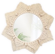 ZÁvesné ZRKADLO BOHO NATURAL MACRAME STENA XXL