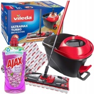 Vileda Flat Spin Mop Ajax Ultramat Easy Wring PRO tekutý na podlahy