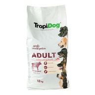 TropiDog Adult M/L hovädzie, ryžové krmivo pre psov 12 kg