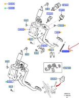 SPOJKOVÝ PEDÁL PRUŽINA FORD FOCUS I / TRANSIT CONNECT ORIGINÁL