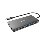 UNITEK HUB 8V1 USB3.1 TYP-C, PD 100W, D1019A