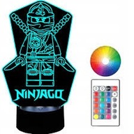 3D LED NINJAGO NOČNÁ LAMPA 16 FARIEB + DIAĽKOVÉ OVLÁDANIE