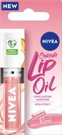 NIVEA ROSE Výživný olej na pery - hydratačný vegánsky rúž 5,5ml