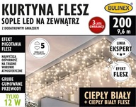 BULINEX Záves FLESZ cencúle LED 200L teplá biela/teplá biela blesk