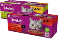 WHISKAS Vrecúško pre dospelých 2x40x85g Mix príchutí 3