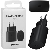 SAMSUNG ORIGINÁLNA RÝCHLA NABÍJAČKA 25W USB typ C čierna VÝKONNÁ SFC AFC PD3.0