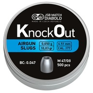 JSB KnockOut Slugs pelety 4,51 mm 0,650 g 500 ks.