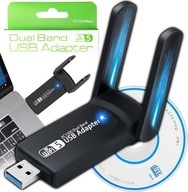 EXTERNÝ Adaptér sieťovej karty WI-FI USB 3.0 1300 Mb/s DUAL 2 antény 5 GHz