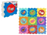 SMILY FOAM MAT PUZZLE 9 EL ANIMALS SP84501