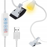 Školská stolová lampa 24 LED USB klip