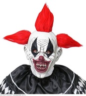 Strašidelná klaunská latexová maska ​​s VLASMI Halloween