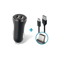 Forever CC-03 nabíjačka 2x USB 3,6A + USB-C kábel