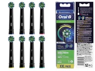 8x BRAUN ORAL-B CROSS EB50 BLACK HEAD TIPS