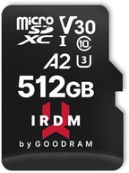 GOODRAM micro SDXC IRDM 512GB V30 A2 UHS I U3