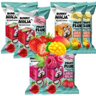 Zdravá ovocná maškrta bez cukru ZAJIČIK NINJA FRUIT FLUK sada 6x MIX