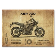 Kovový plagát Yamaha XSR 700 Gift S