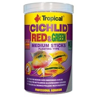 Cichlid Red&Green Medium Sticks krmivo pre stredne veľké cichlidy 1000 ml