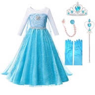 OUTFIT ŠATY ELSA Elza Frozen 122 128 5 - 6 rokov