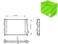 Chladič motora VODA NISSAN QASHQAI I 2.0D 02/07-12/13 VALEO