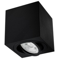 Halogénové pohyblivé svietidlo na povrch GU10 Square Black 84 mm