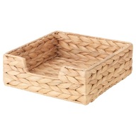 IKEA CISSAN prírodný držiak na obrúsky tkaný košík HYACYNT NA VODU 18x18cm BOHO