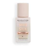 Makeup Revolution Skin Silk F1 Face Foundation Sérum na make-up, stredné krytie