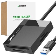 UZELENÁ ČÍTAČKA KARIET USB 3.0 SD MICRO SCF MS ČIERNA