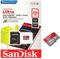 Adaptér na microSD kartu Sandisk ULTRA 256Gb 120MB/s