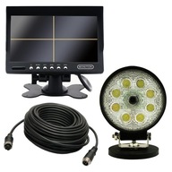 7-palcový monitor 4-PIN 4 kanály + 700TVL kamera v LED lampe + 10m kábel