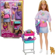 Stylistka bábiky Barbie Malibu so psíkom HNK95