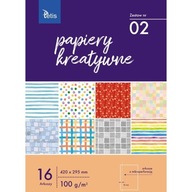 Zošit tvorivých papierov A3 100g. 16 listov KB031