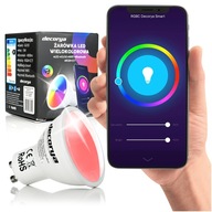 FAREBNÁ SMART RGB GU10 LED ŽIAROVKA BIELA ​​FARBY SMART WIFI