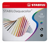 STABILO aquacolor pastelky v kovovom puzdre 24 ks.