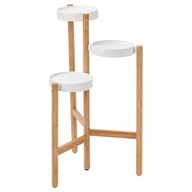 IKEA SATSUMAS Stojan na kvetináče bambus/biela 78 cm