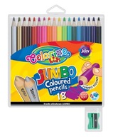 JUMBO pastelky hrubé, 18 farieb COLORINO